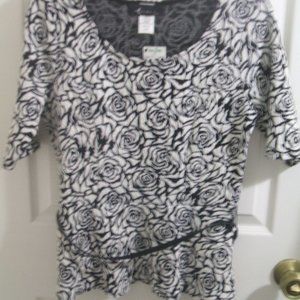 MIRAMIE USA PEPLUM BELTED TOP  SZ S